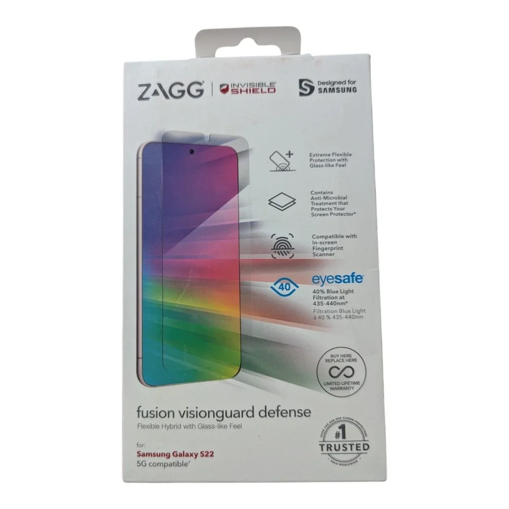 T2. ZAGG - InvisibleShield Fusion VisionGuard Defense for Samsung Galaxy S22